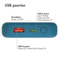 imoshion MagSafe Powerbank 10.000 mAh - Draadloze powerbank - Quick Charge en Power Delivery - Blauw