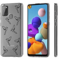 imoshion Design hoesje Samsung Galaxy A21s - Vogels - Transparant