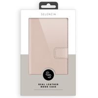 Selencia Echt Leren Bookcase Samsung Galaxy S21 - Dusty Pink