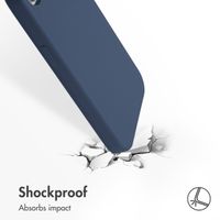 Accezz Liquid Silicone Back Cover with MagSafe Apple iPhone 17e / 16e - Dark Blue