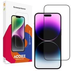 Accezz Gehard Glas Full Cover Screenprotector Apple iPhone 15 Pro Max