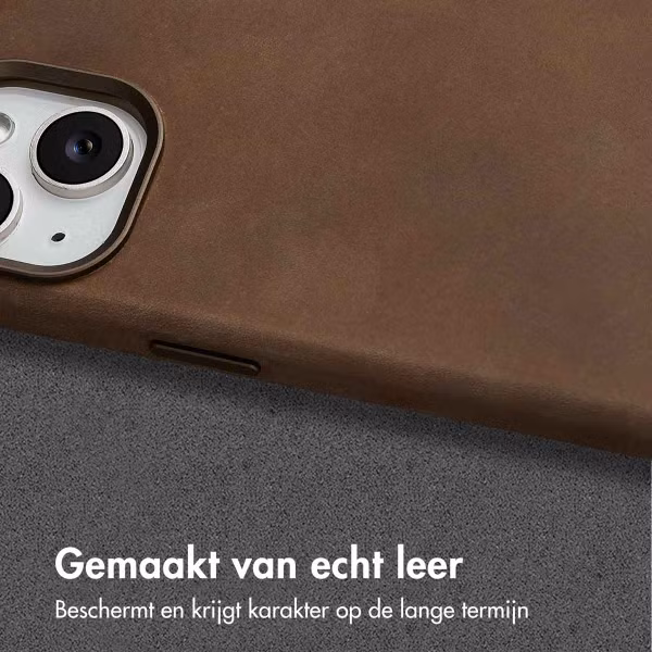 Accezz Vintage Leather Magsafe Backcover Apple iPhone 15 - Rustic Brown