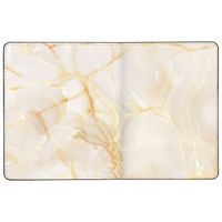 Selencia Paspoorthoes - Kunstleren cover voor je paspoort - Golden Beige Marble