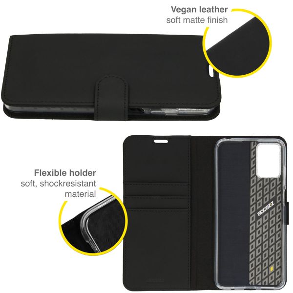 Accezz Wallet Softcase Bookcase Motorola Moto E22 - Zwart