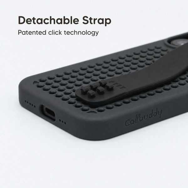 Callbuddy Hoesje met Strap Apple iPhone 17 - Epic Black