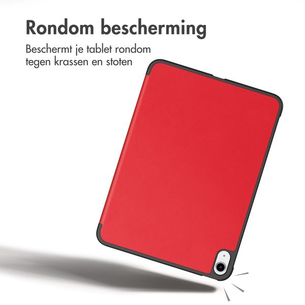 imoshion Trifold Bookcase Apple iPad Air 11 inch (2026) M4 / (2025) M3 / (2024) M2 / Air 5 (2022) / Air 4 (2020) - Rood