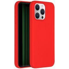 Accezz Liquid Silicone Backcover met MagSafe Apple iPhone 15 Pro Max - Rood