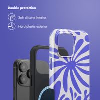 Selencia Vivid Back Cover with MagSafe Apple iPhone 16 Pro Max - Modern Bloom Sapphire Blue