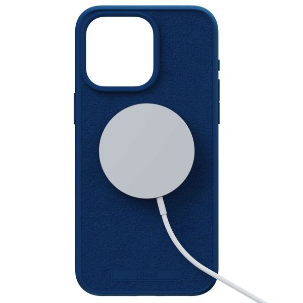 Njorð Collections Suède Comfort+ Case MagSafe iPhone 15 Pro Max - Blue