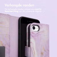 imoshion Design Bookcase Apple iPhone SE (2022 / 2020) / 8 / 7 / 6(s) - Purple Marble