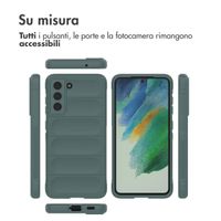 imoshion EasyGrip Backcover Samsung Galaxy S21 FE - Donkergroen