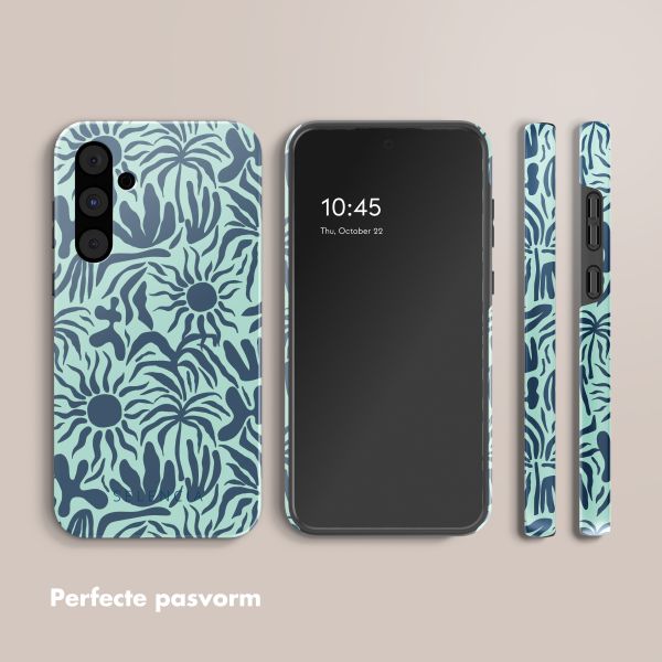 Selencia Vivid Tough Backcover Samsung Galaxy A55 - Tropical Vibes Light Blue