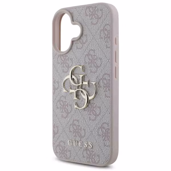Guess 4G Metal Logo Backcover Apple iPhone 16 - Roze