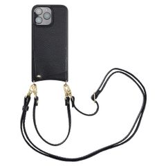 Selencia Nova Phone Case with Cord and Card Holder Apple iPhone 16 Pro Max - Black