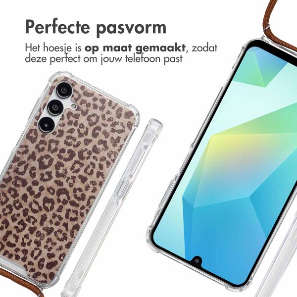 imoshion Design hoesje met koord Samsung Galaxy A16 - Leopard Mood