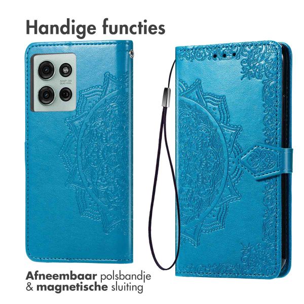 imoshion Mandala Bookcase Motorola Moto G75 5G - Turquoise