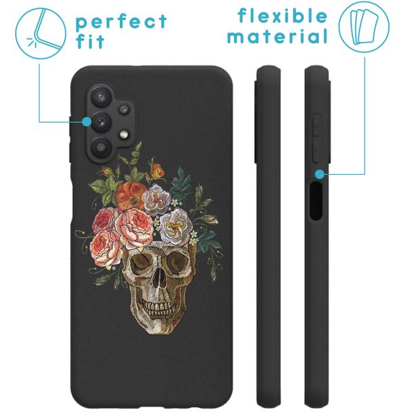 imoshion Design hoesje Samsung Galaxy A32 (5G) - Doodshoofd - Multicolor