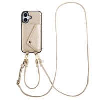 Selencia Sera Phone Case with Cord and Envelope Card Holder Apple iPhone 17 - Champagne