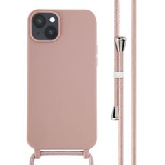 imoshion Siliconen hoesje met koord Apple iPhone 14 Plus - Sand Pink