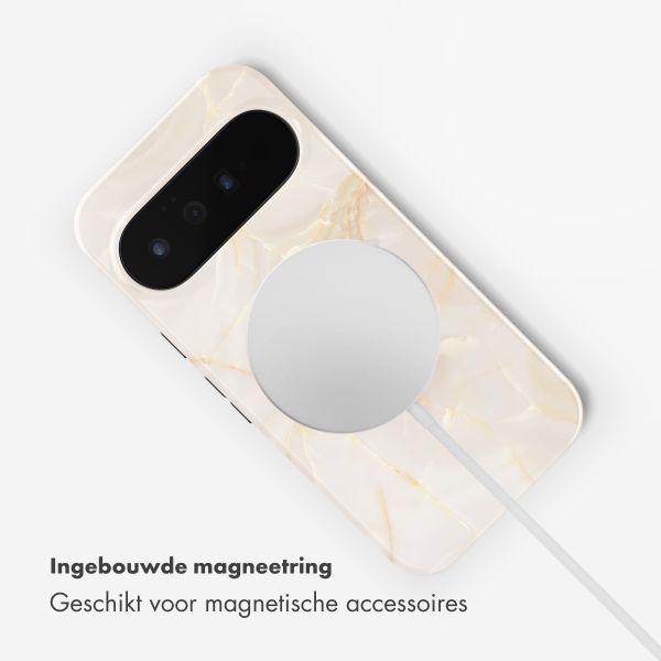 Selencia Vivid Backcover met MagSafe Google Pixel 11 Pro - Golden Beige Marble