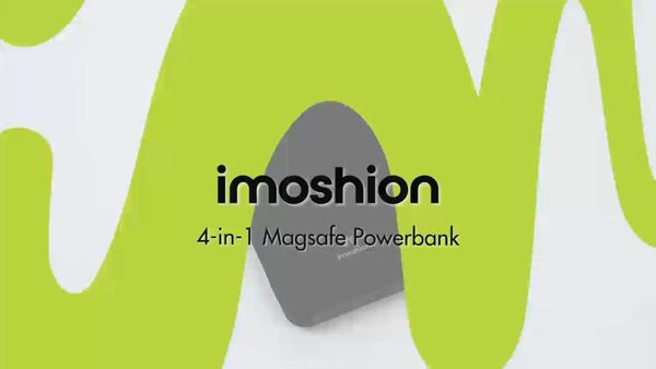 imoshion 4-in-1 MagSafe Powerbank met standaard 10.000 mAh - Power Delivery - iPhone / AirPods / Apple Watch - Zwart