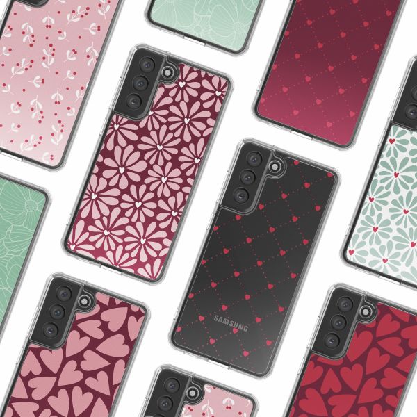 imoshion Design hoesje Samsung Galaxy S21 FE - Bloom Love Blush