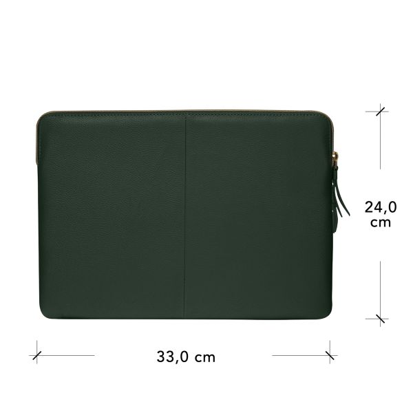 dbramante1928 Paris+ Sleeve - Laptop hoes 13 inch - Echt leer - MacBook Pro / Air 13 inch - Evergreen