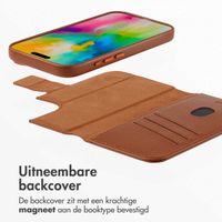 Accezz Leather Bookcase 2-in-1 met MagSafe Apple iPhone 16 - Sienna Brown