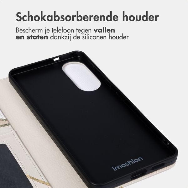 imoshion Design Bookcase Samsung Galaxy S25 Edge - Beige Graphic