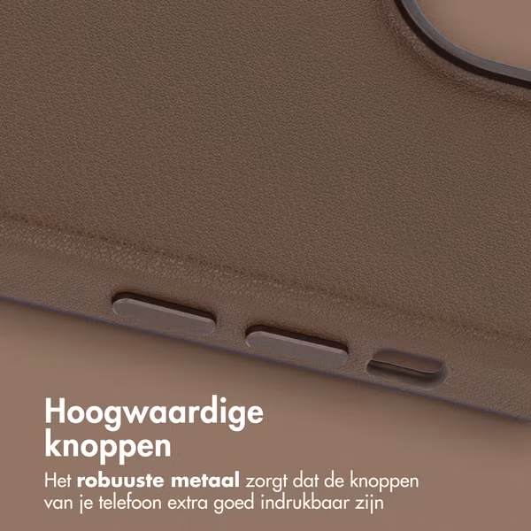 Accezz MagSafe Leather Backcover Apple iPhone 15 - Coffee Brown