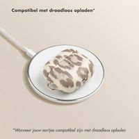 Selencia Sabi Case met panterprint  Apple Airpods 3 - Soft Ivory