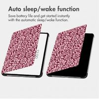 imoshion Design Trifold Case Apple iPad 9 (2021) 10.2 inch / iPad 8 (2020) 10.2 inch / iPad 7 (2019) 10.2 inch - Bloom Love Blush