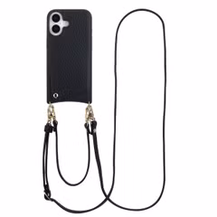 Selencia Nova Telefoonhoes met Koord en Pashouder Apple iPhone 17 - Zwart