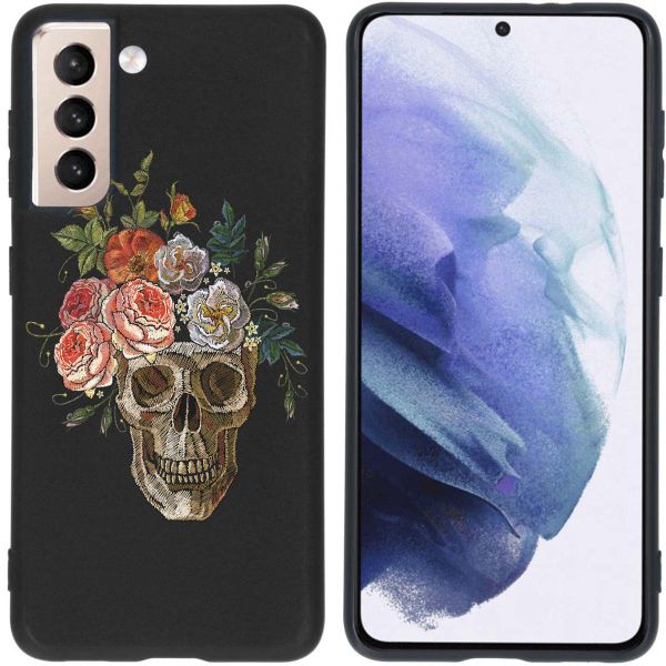 imoshion Design hoesje Samsung Galaxy S21 - Doodshoofd - Multicolor