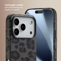 Selencia Sabi Backcover Panterprint met MagSafe Apple iPhone 17 Pro - Midnight Black