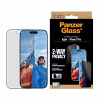 PanzerGlass Privacy Ultra-Wide Fit Anti-Bacterial Screenprotector incl. applicator Apple iPhone 17 Pro
