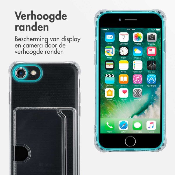 imoshion Softcase Backcover met pasjeshouder Apple iPhone SE (2022 / 2020) 8 / 7 - Transparant