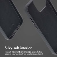 Accezz Leather Back Cover with MagSafe Apple iPhone 15 Pro Max - Onyx Black
