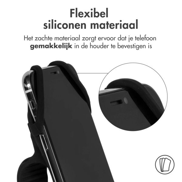 Accezz Telefoonhouder fiets Samsung Galaxy S22 - Verstelbaar - Universeel - Zwart