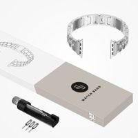 Selencia Sparkle schakelband Apple Watch Series 1 t/m 9 / SE (38/40/41 mm) | Series 10 / 11 (42 mm) - Zilver