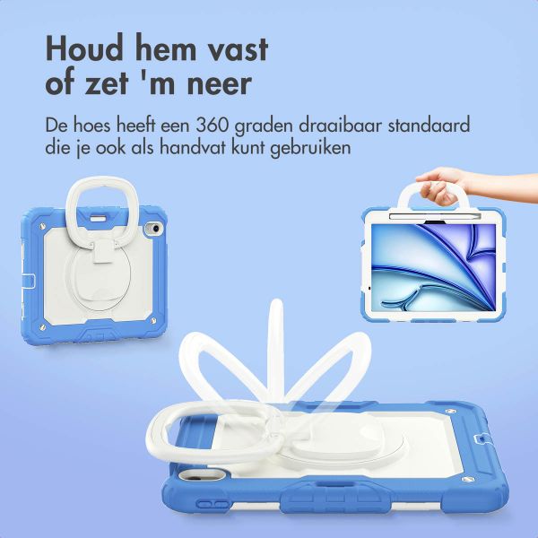 imoshion Rugged Kidsproof Backcover Apple iPad Air 11 inch (2025) M3 / (2024) M2 - Blauw