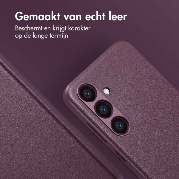 Accezz MagSafe Leather Backcover Samsung Galaxy S24 Plus - Heath Purple