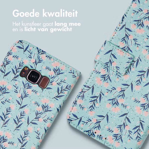 imoshion Design Bookcase Samsung Galaxy S8 - Blue Flowers