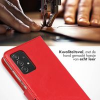 Selencia Echt Leren Bookcase Samsung Galaxy A52(s) (5G/4G) - Rood