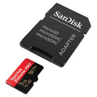 SanDisk microSD Extreme PRO - 1TB - Inclusief SD adapter en RescuePro Deluxe - UHS-I/U3/Full HD/4K UHD