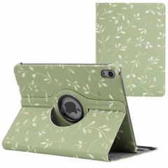 imoshion 360° Draaibare Design Bookcase Apple iPad 11 (2025) 11 inch A16 / iPad 10 (2022) 10.9 inch - Green Flowers