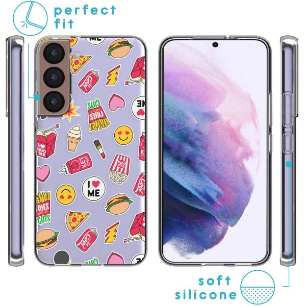 imoshion Design hoesje Samsung Galaxy S22 - Fastfood - Multicolor