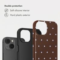Selencia Vivid Back Cover Apple iPhone 14 - Happy Dots Chocolate