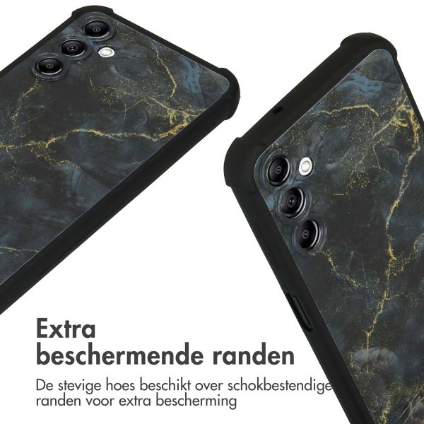 imoshion Design hoesje met koord Samsung Galaxy A14 (5G/4G) - Black Marble