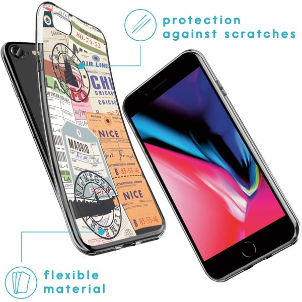 imoshion Design hoesje iPhone SE (2022 / 2020) / 8 / 7  - Reizen - Multicolor